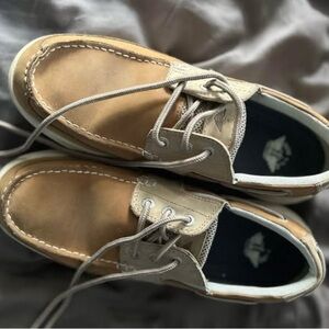 Tan Leather Men's Boat Shoes